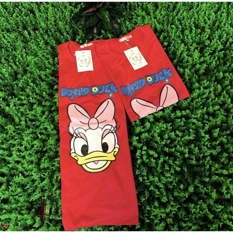 Áo Phông Tay Lỡ, Vịt DONALDDUCK Áo Thun Form Thụng Dấu Quần