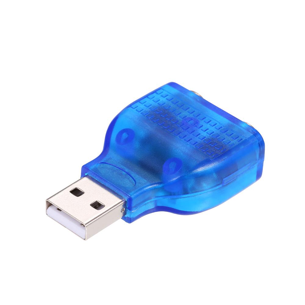 USB to Dual PS/2 Adapter USB A Male to PS2 Female Converter Splitter for Mouse Keyboard