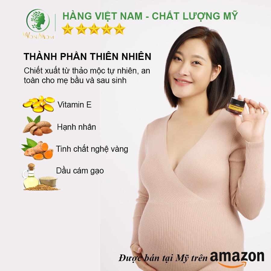 Bộ dưỡng trắng hồng da mặt và sáng da body Wonmom ( 1 kem nghệ tươi + 1 cốt nghệ hạ thổ)