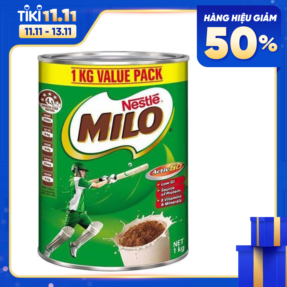 Combo 3 Sữa Milo Australia Nestlé ( 1000g x 3) - Nhập khẩu Australia, cung cấp nguồn năng lượng dồi dà, tăng cường thể lực - QuaTangMe Extaste