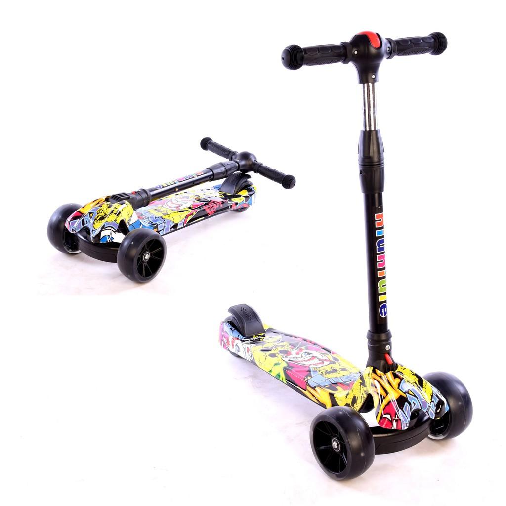 Xe trượt Scooter Graffiti cao cấp.xe trươt 3 bánh phát sáng