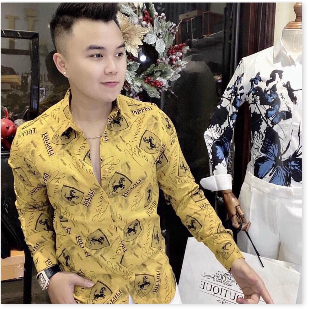 ÁO SƠ MI NAM TAY DÀI PHONG CÁCH HỌA TIẾT ĐỘC
