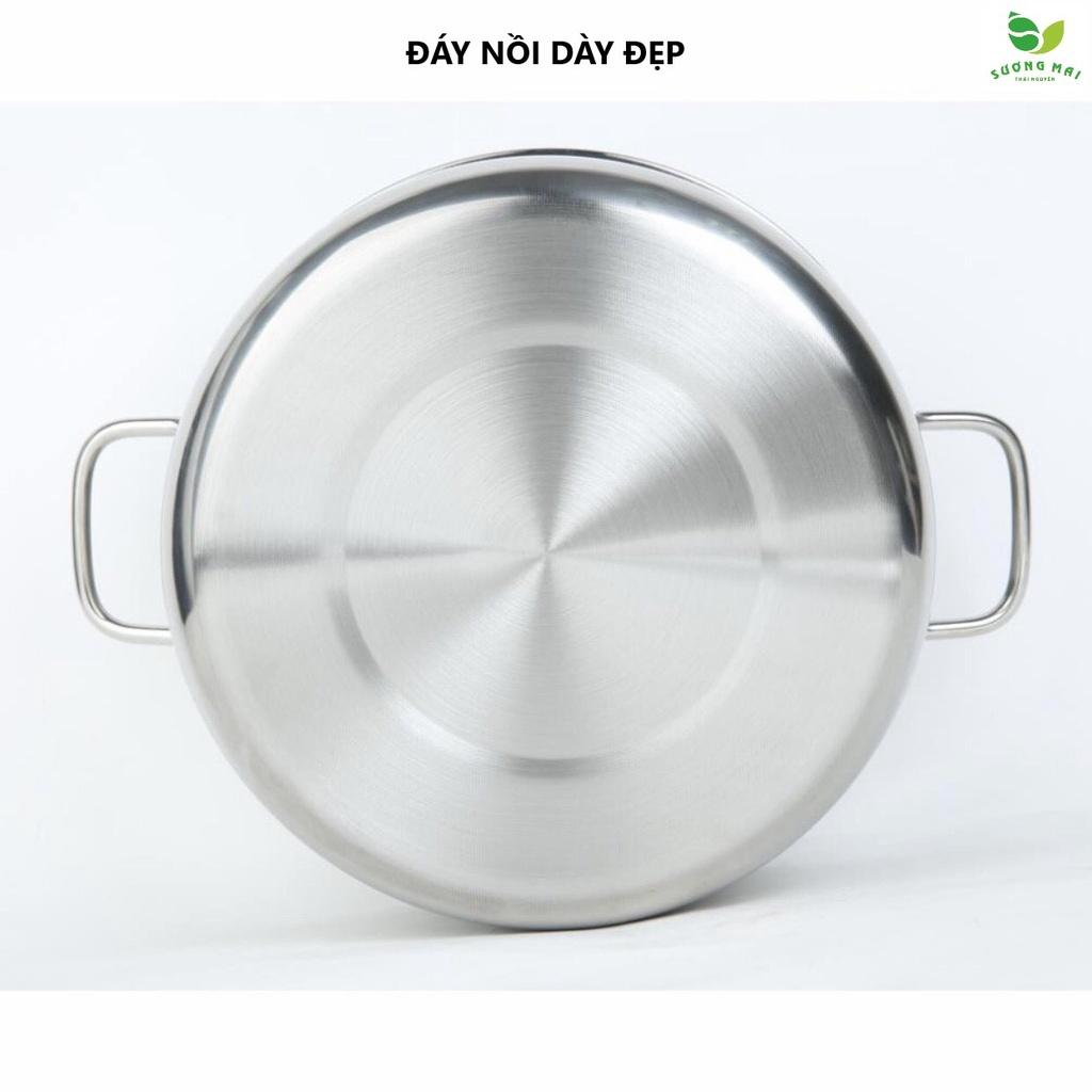 Bộ Nồi Inox 3 Món, Nắp Inox, Sang Trọng, Dùng Cho Các Loại Bếp