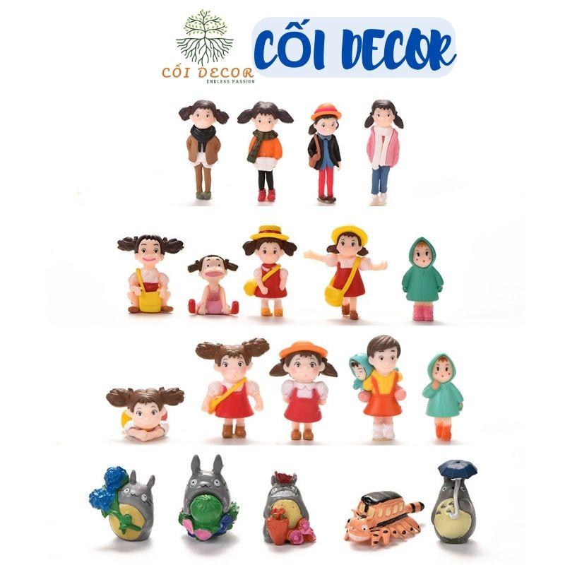 Mô hình tiểu cảnh ️ Mô hình cô gái đáng yêu trang trí bàn làm việc tiểu cảnh, sân vườn, sen đá