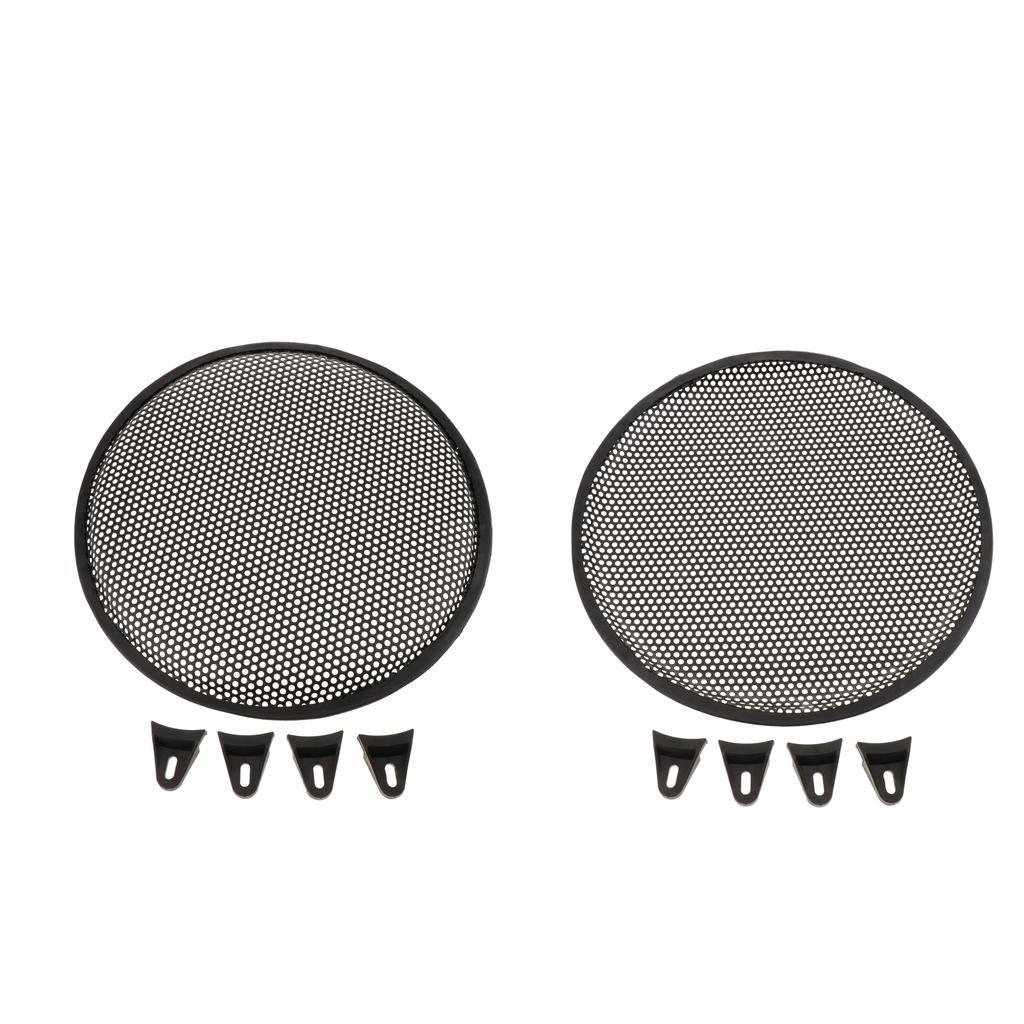 2Piece Speaker Grills Cover Case with Screws Audio Accessoric Black 12inch