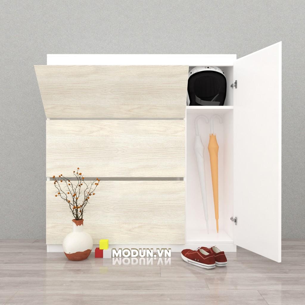 TỦ GIÀY THÔNG MINH - MKTG008 - MODUN.VN - 3 TẦNG - KÈM NGĂN ĐỂ Ô VÀ MŨ BẢO HIỂM - NỘI THẤT KIỂU HÀN