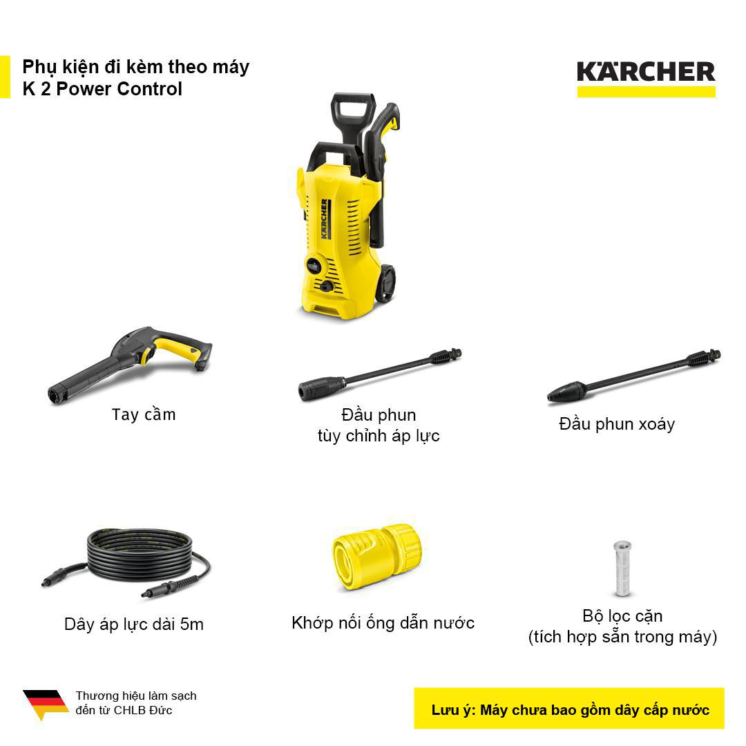MÁY PHUN RỬA ÁP LỰC CAO KARCHER K2 POWER CONTROL