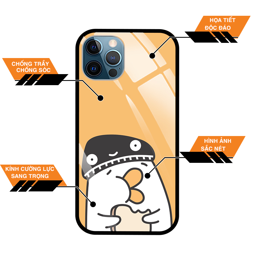 Ốp Lưng Kính Cượng Lực Cho Điện Thoại IPHONE 12 / 12 PRO - 7901 DUCK04 - Hàng Chính Hãng