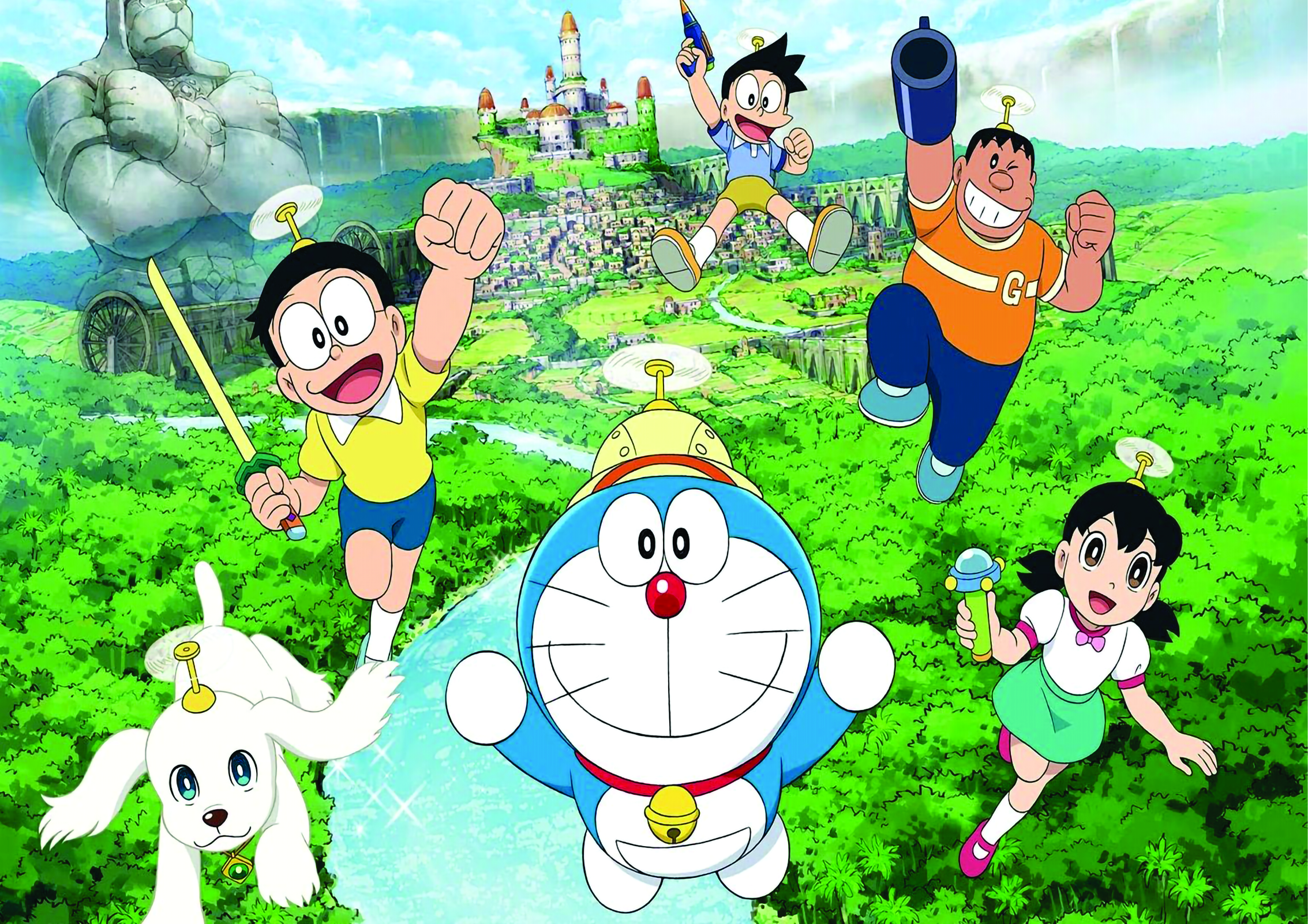 Bộ 10 bức tranh decal dán tường doraemon