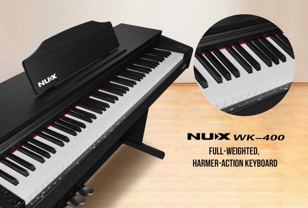 Đàn Piano điện cao cấp/ Home Digital Piano - Nux WK-400 (WK400) - Màu đen (gỗ) - Hàng chính hãng