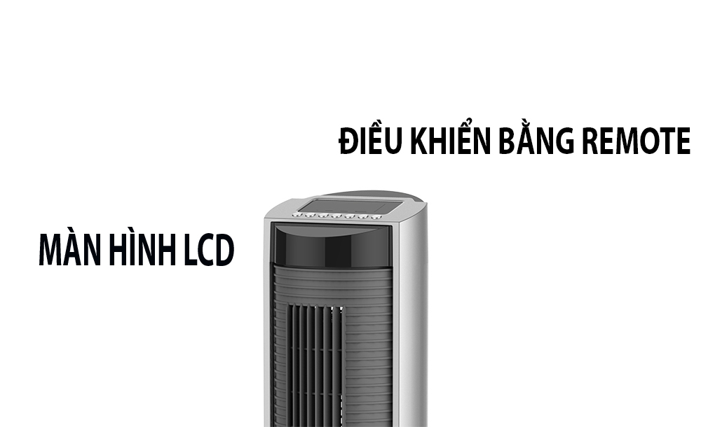 Quạt tháp không cánh Nikkokendo X02D có remote quạt điều hòa êm ái - Hàng chính hãng