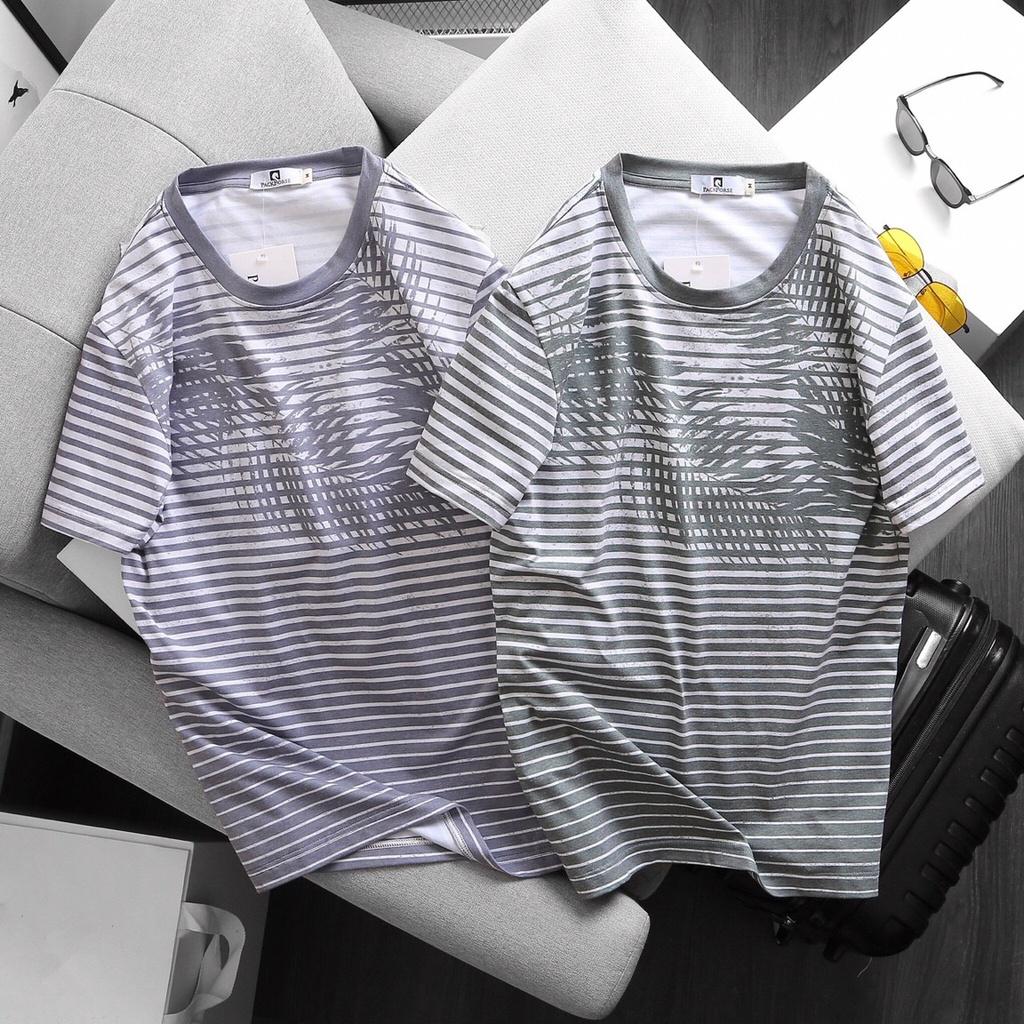 Áo thun nam cổ tròn HÀN QUỐC vải Cotton co giãn,dày dặn, form regular fit