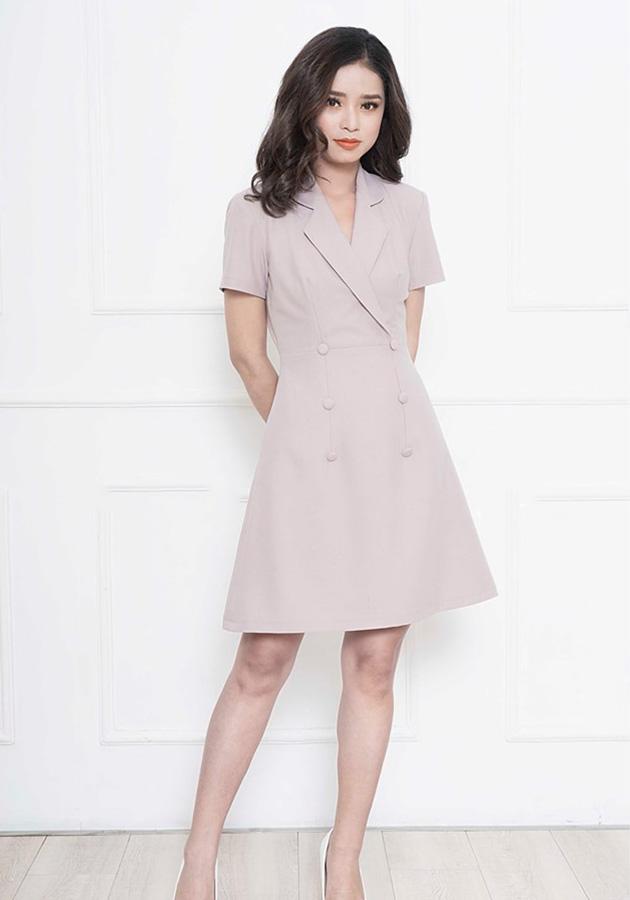 Đầm nữ cổ vest