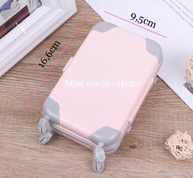 Mô hình Vali kéo mini trang trí nhà búp bê.