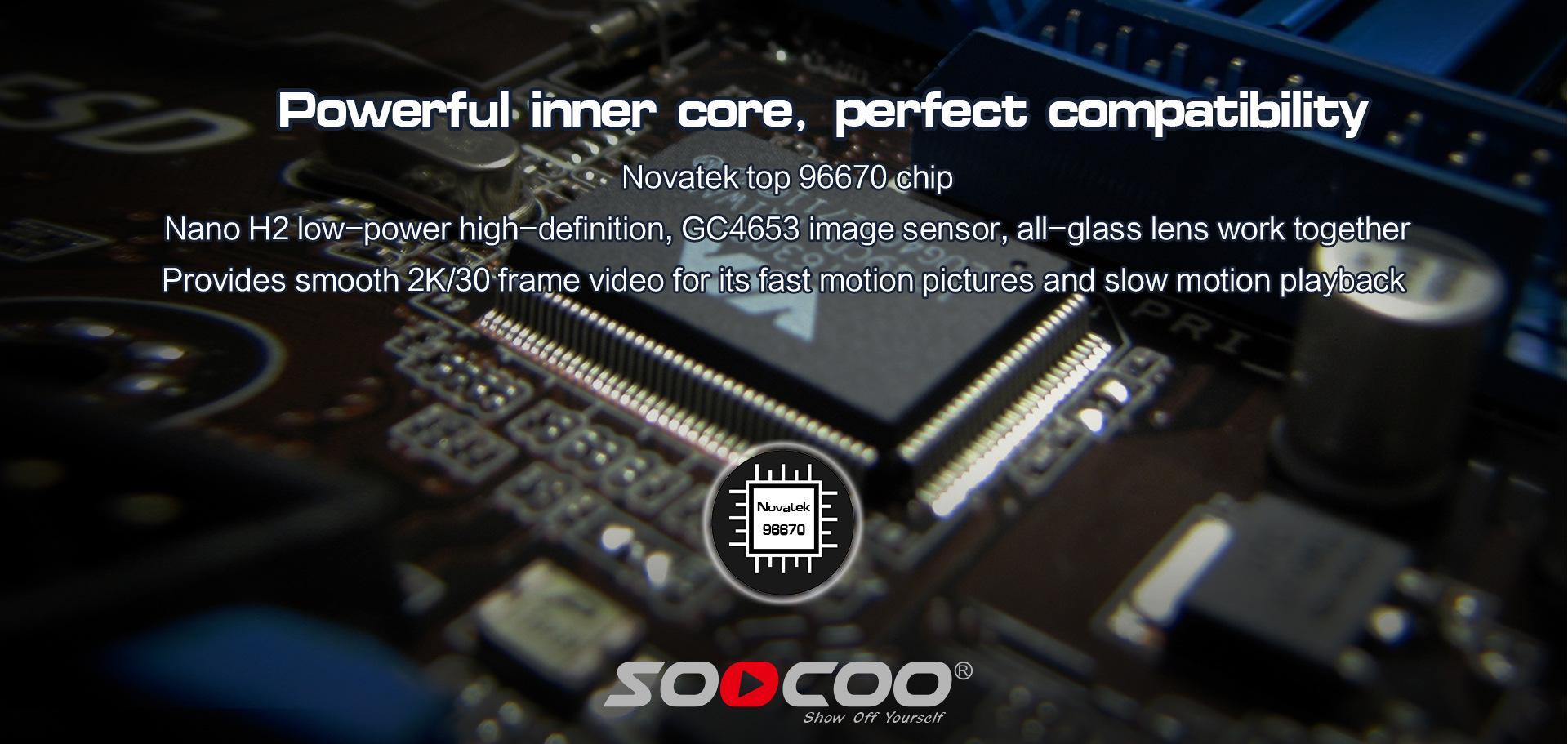 SOOCOO S20 Camera Hành Động 4K Chống Nước Camera Dưới Nước Thể Thao Cam Đen Đạn Cho Súng Xe Đạp Mũ Bảo Hiểm Xe Đạp Chống Nước