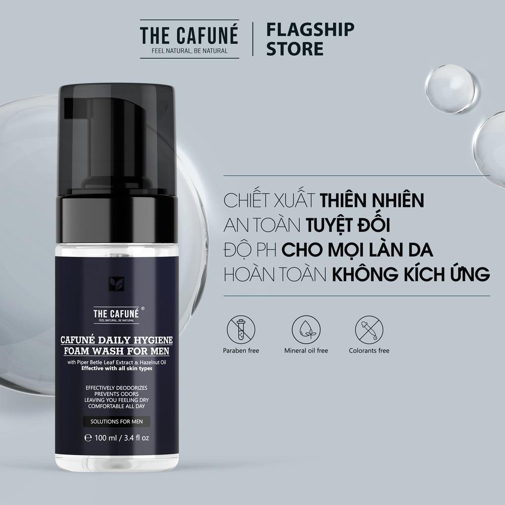 Dung Dịch Vệ Sinh Nam Giới The Cafuné dạng bọt hương thơm nam tính sạch khuẩn khử mùi tốt 100ml