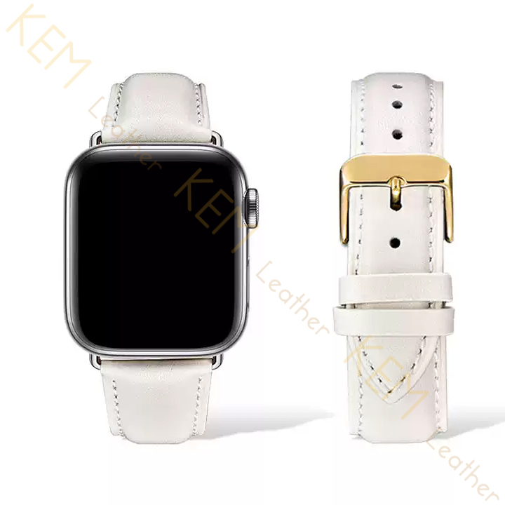 Dây Đeo Đồng Hồ Thay Thế Dành Cho Apple Watch 48 Ultra 45/44/42mm - 41/40/38mm, Chất Liệu Da Bò Italy Cao Cấp Màu Trắng Tương Thích Các Phiên Bản Series 8/7/6/5/4/3/2/1/SE Bảo Hành 12 Tháng