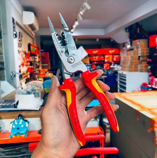 KIỀM LẮP ĐIỆN ĐA NĂNG KNIPEX 13 76 200 ME WIRESTRIPPER CÁCH ĐIỆN 1000V L70010 2305