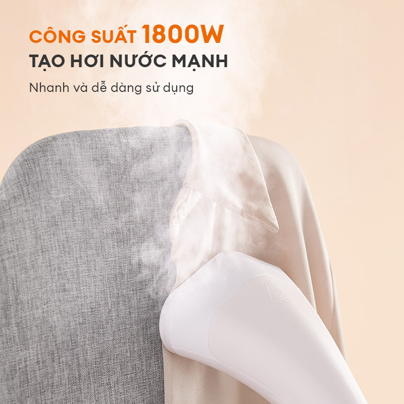 Bàn ủi hơi nước dạng đứng 2in1 GGS-M05A công suất 1800W thương hiệu GAABOR - Hàng chính hãng