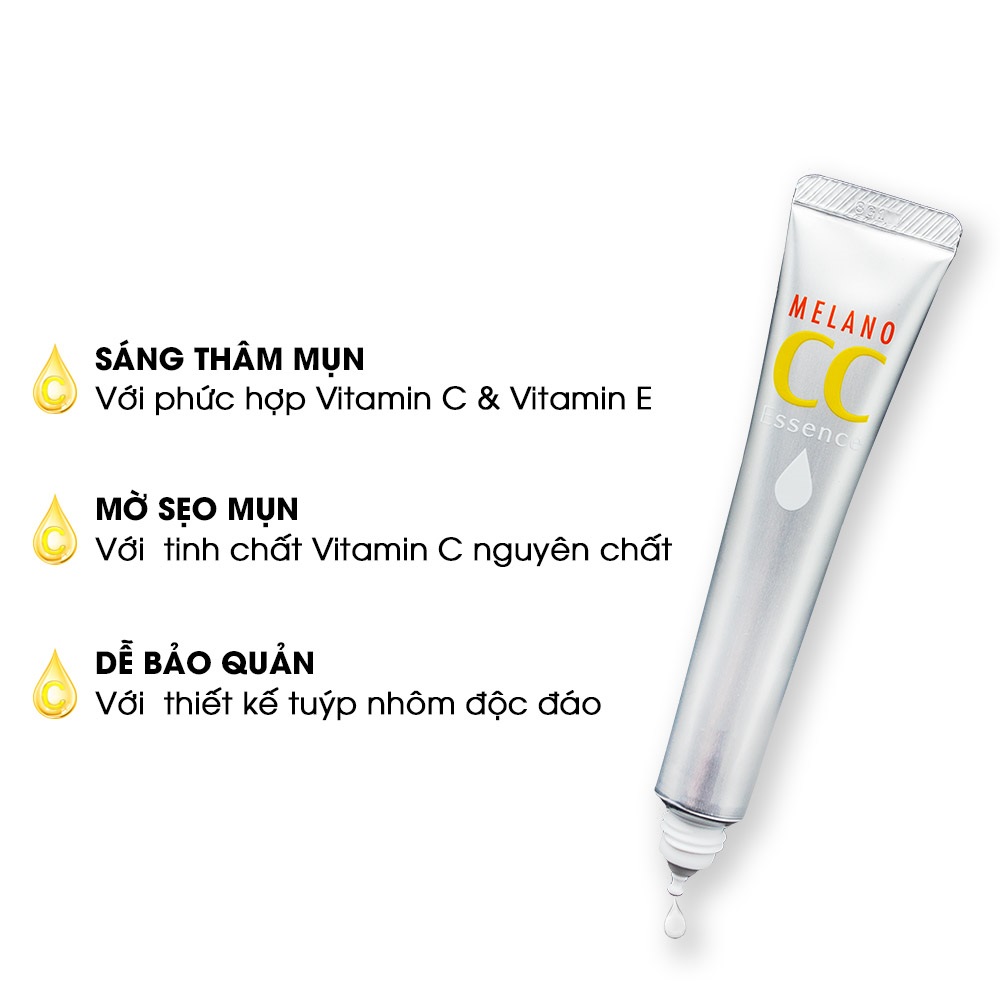 Tinh Chất Dưỡng Trắng Da Chống Thâm Nám Melano CC Whitening Essence (20ml) + Tặng Sữa Chống Nắng Dưỡng Ẩm Sunplay Skin Aqua UV Moisture SPF50+ PA++++ (70g)