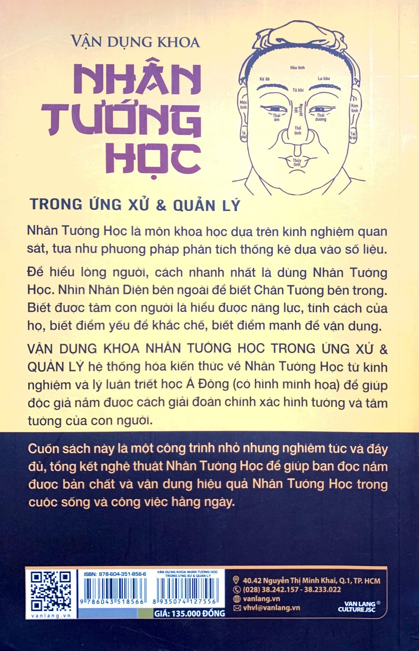 Vận Dụng Khoa Nhân Tướng Học Trong ứng Xử Và Quản Lý (Tái Bản 2022)