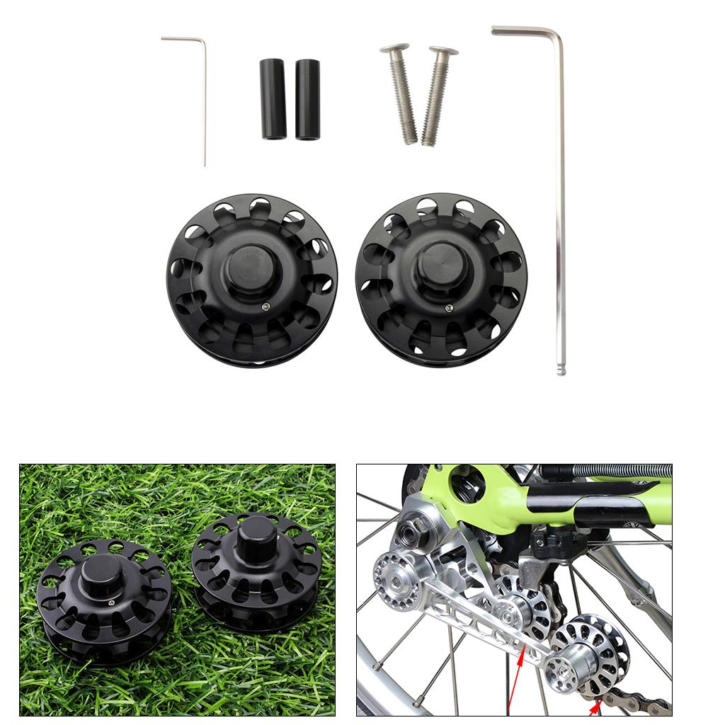 Pair Bike Chain Tensioner Refit Wheel Replacement Roller for Brompton Folding Bicycle Rear Derailleur Single 2/3/6 Speed Chain Guide Pulley