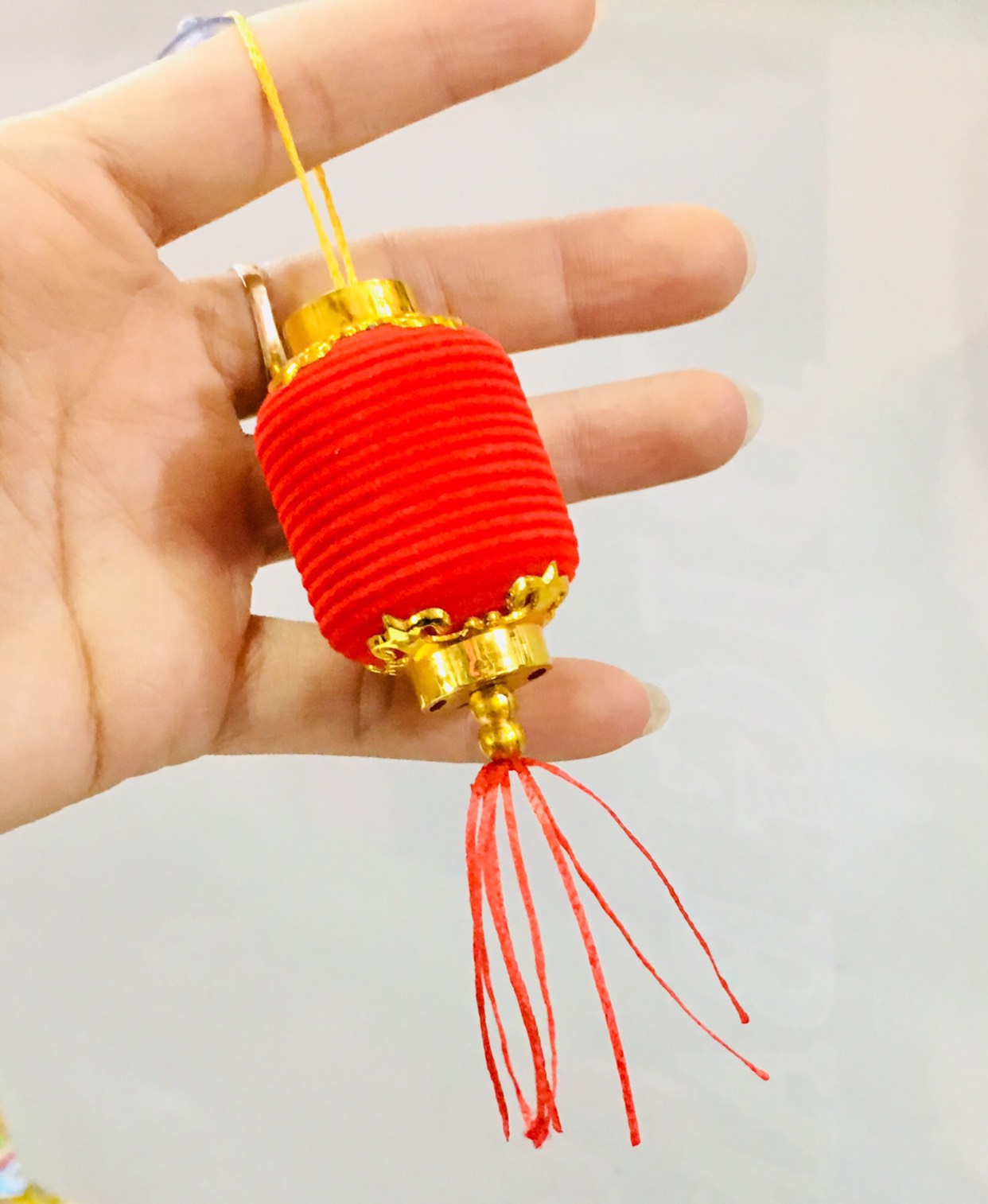 Dây đèn lồng trang trí tết combo 10 dây quả đường kính 3,5cm