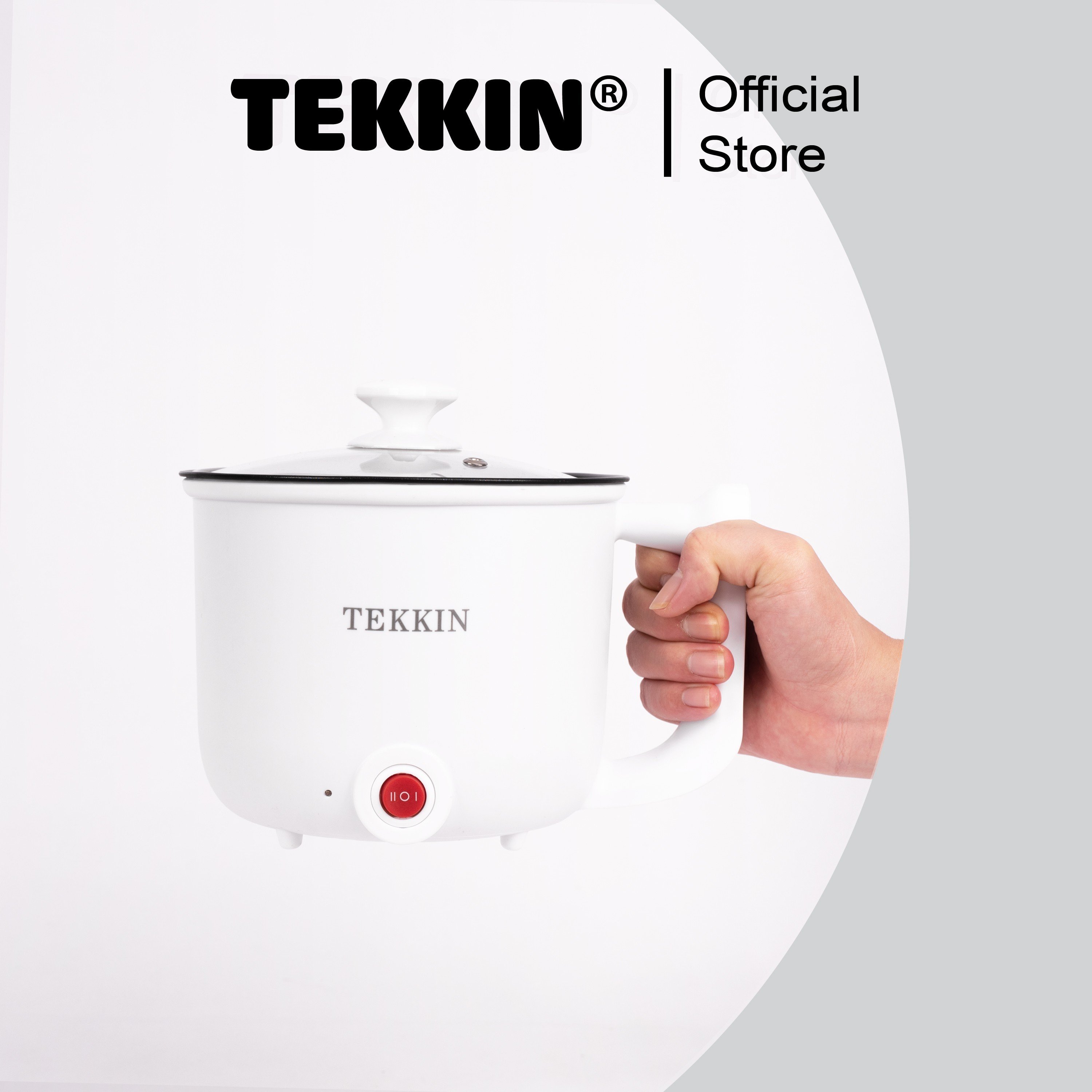 Nồi lẩu điện mini TEKKIN 1.8L 2 tầng đa năng tặng xửng hấp inox - hàng nhập khẩu