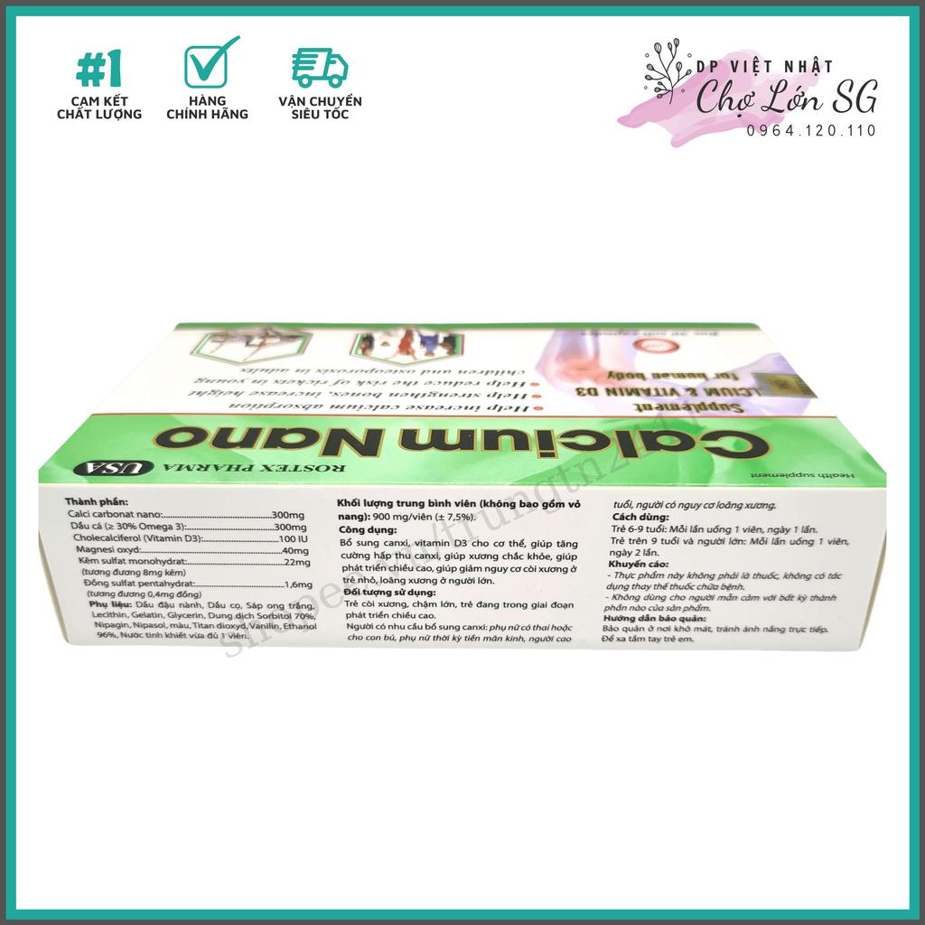 Viên uống CALCIUM NANO bổ sung canxi D3 giúp tăng chiều cao, chắc xương – Hộp 30 viên