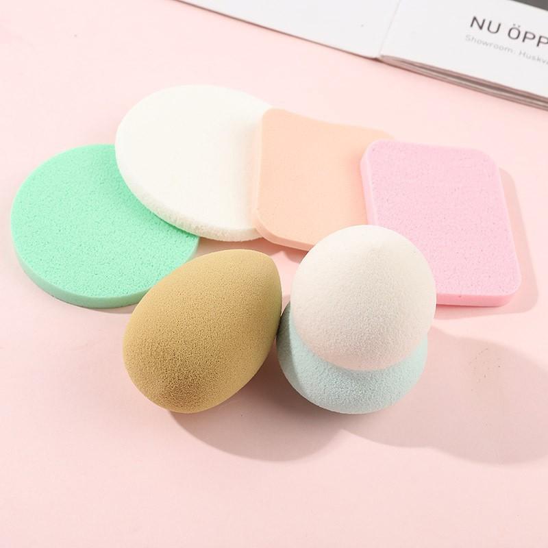 Set 6 bông mút trang điểm siêu cute đẹp mịn đàn hồi cực tốt, miếng mút trang điểm, tán kem, tán phấn