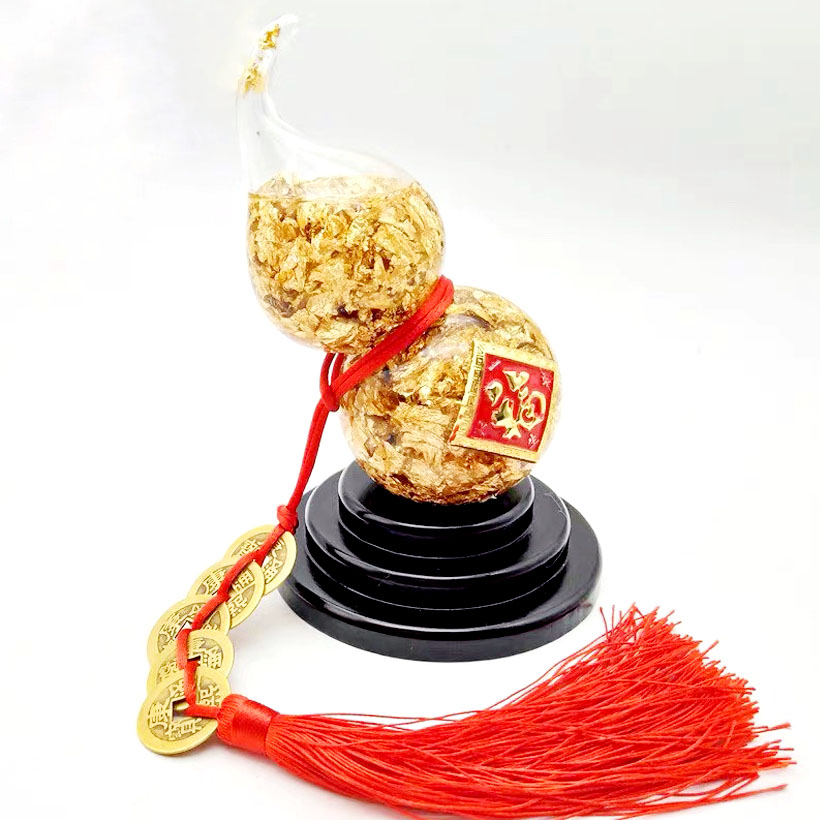 Hồ Lô Kim Trung Thủy Ngũ Dại Phúc Kim Tiền Jewelry - Vàng Dát Mỏng 24K - Đại Cát Đại Lợi - Trường Thọ