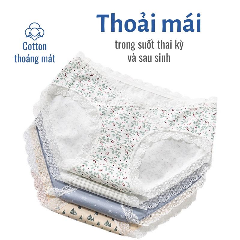 Quần lót bầu cạp chéo imom care, vải cotton cao cấp, kháng khuẩn, khử mùi, thông hơi thoáng mát, co dãn 4 chiều - QLB1