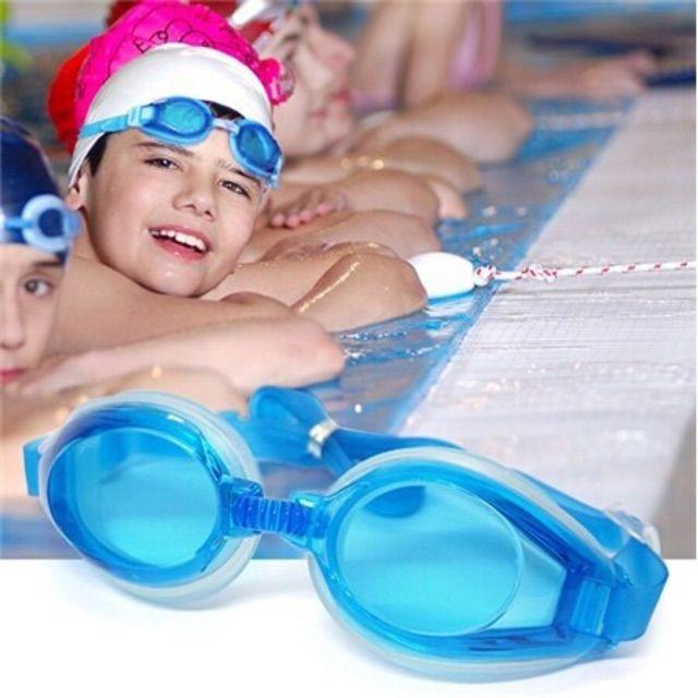 Kính Bơi Trẻ Em, Mắt Kính Bơi Cho Bé Silicon Trong Suốt Loại Tốt - Tặng Kèm Nút Bịt Tai Model F268
