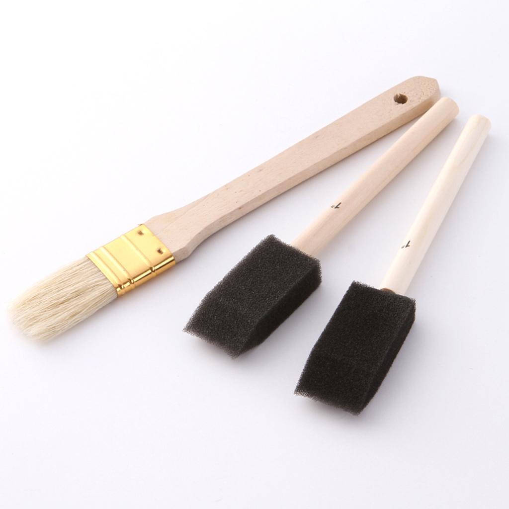 25 Artist Paint Brushes Set Foam Hair Brush Acrylic Oil Watercolour Painting