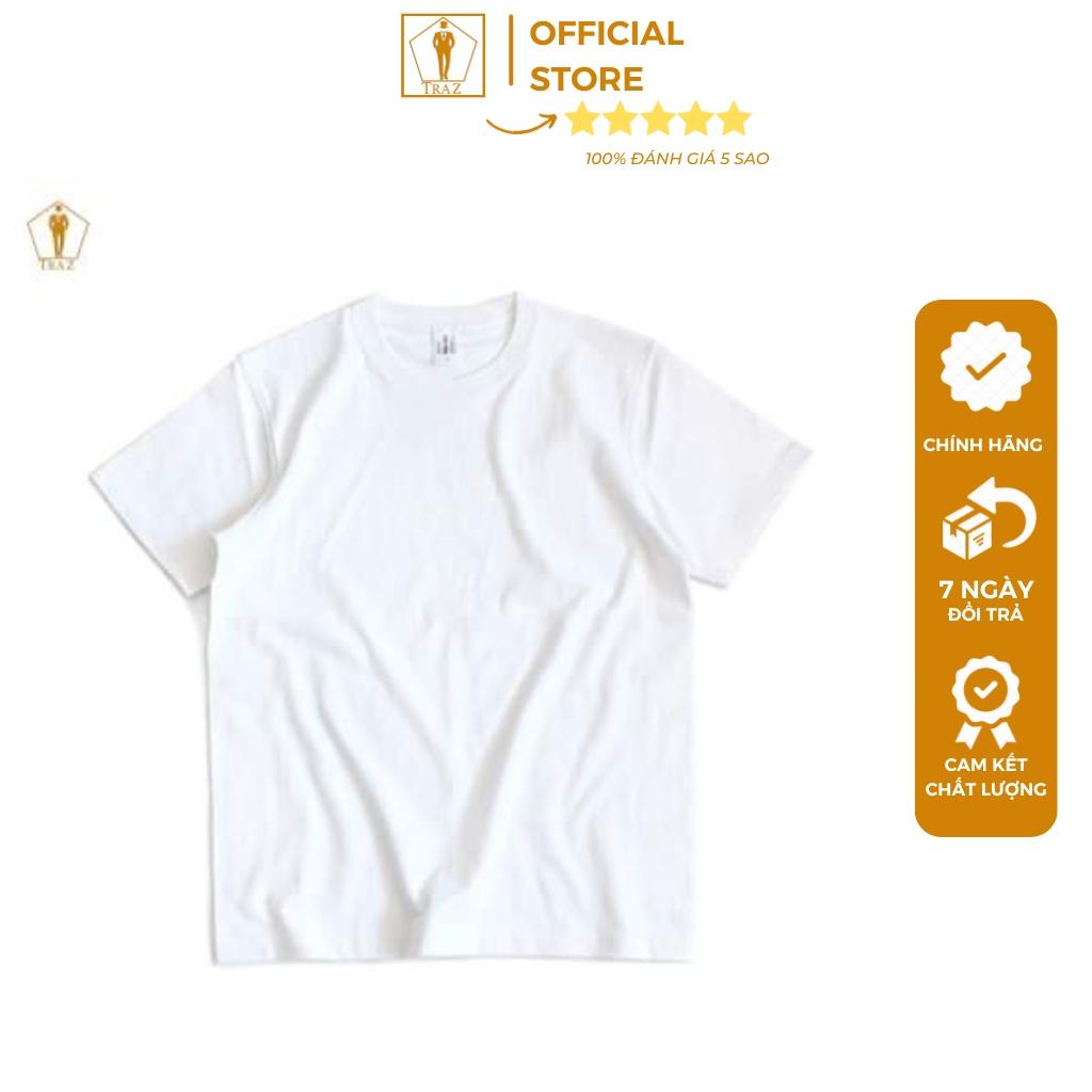 Áo thun Phông TRAZ 265G Nam, Nữ Trắng, Be, Kem, Đen Cổ Tròn Dáng Phom Rộng Unisex Cộc Tay Lỡ Trơn