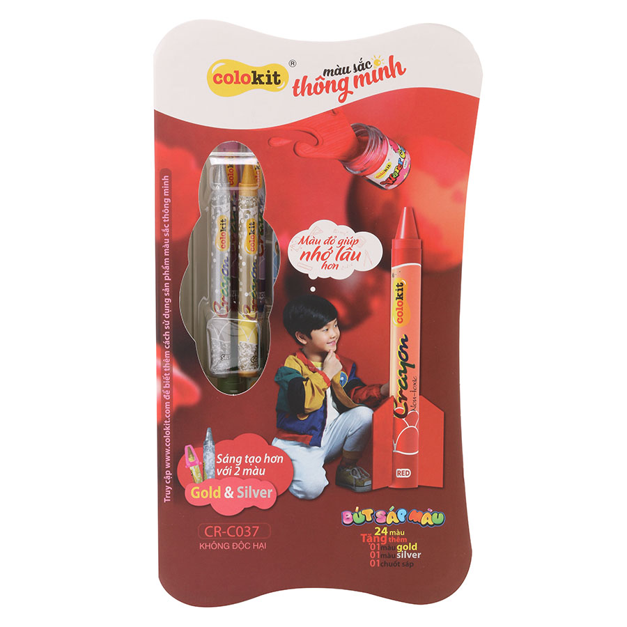 Hộp Bút Sáp 24 Màu Thiên Long CR - C037