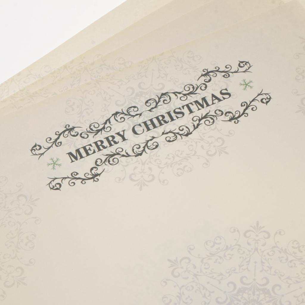 Novelty Christmas Letters Paper with Envelope Self Sealing Sticker Snowflake Shape Pendant