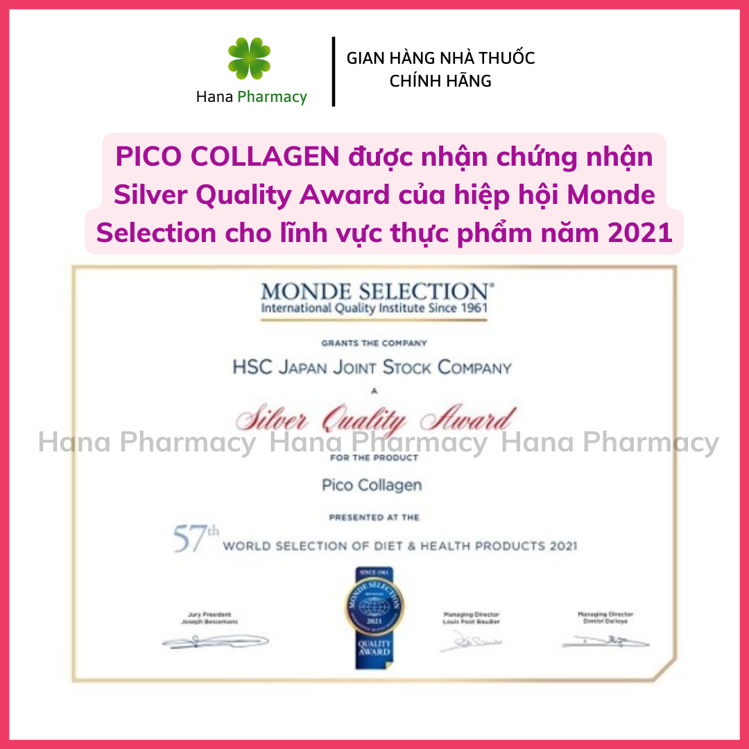 [Nhập khẩu chính hãng] PICO COLLAGEN với collagen kích thước siêu nhỏ, hyaluronic acid, sữa ong chúa, chiết xuất nhau thai giúp tăng đàn hồi và độ ẩm, ngừa mụn, làm chậm lão hóa da, giúp da căng mịn (Hộp 180 viên/30 ngày)