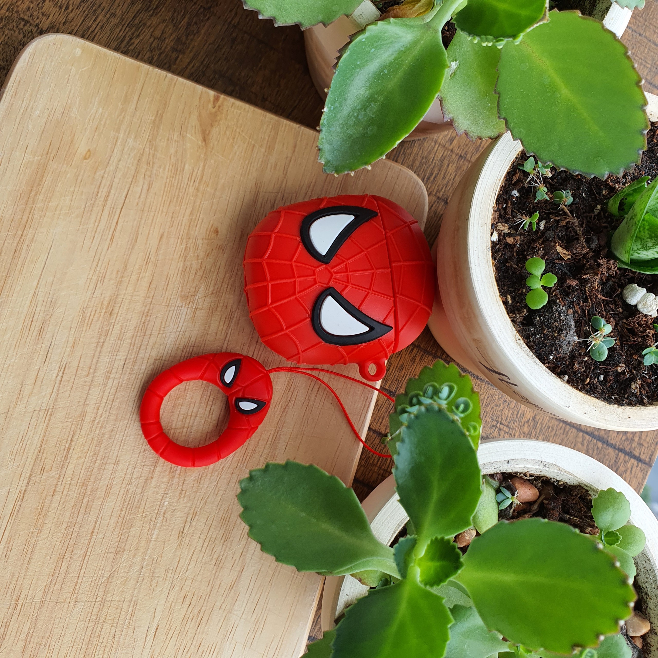 Bao Case Silicon Cho Tai Nghe Apple AirPods 1 / AirPods 2 -  Hình Trứng Người Nhện