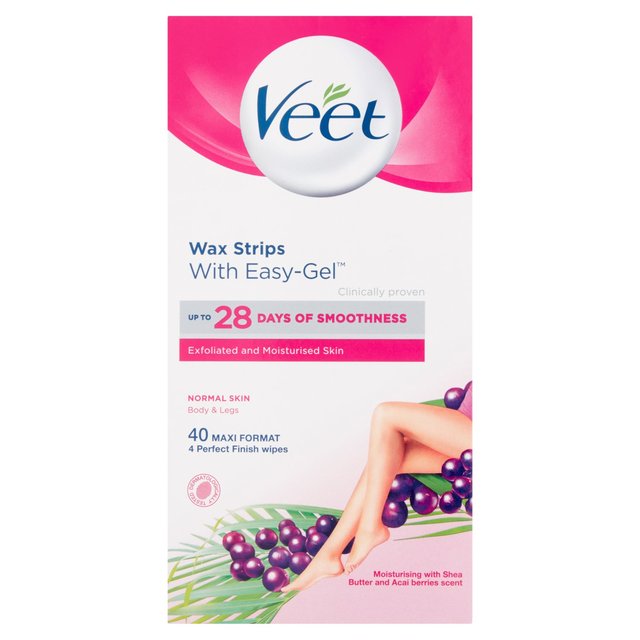 Miếng tẩy lông VEET wax strips 40 miếng - Da thường