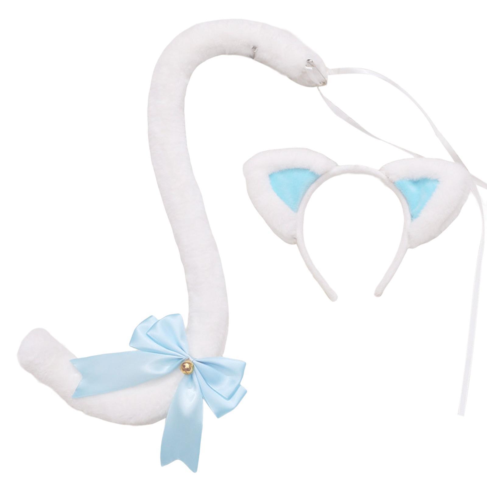 Cat Ears and Tail Set Fancy Dress Costume Gift Dressing up Party