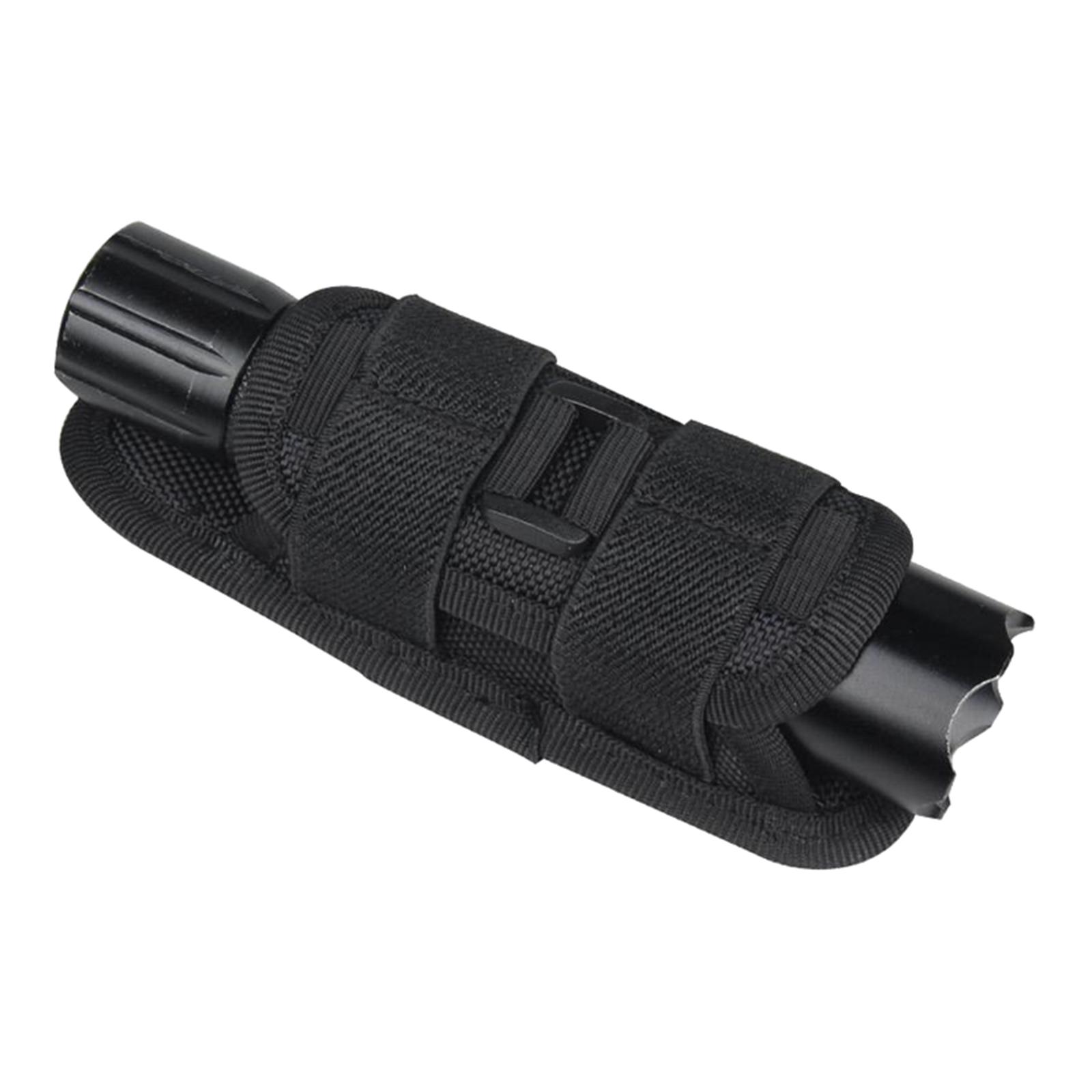 360° Rotating Flashlight Pouch Holster Holder Case Pouch with Belt Clip Duty