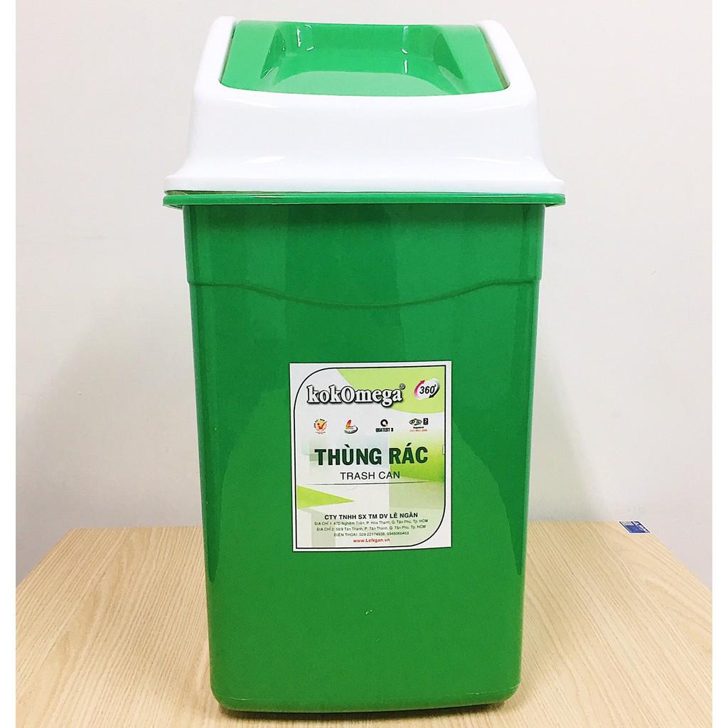 Thùng Rác Nhựa Nắp Lật Kokomega 18 Lít KT: 42*20*56 CM