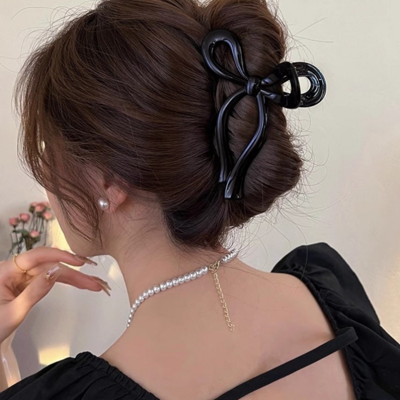 Kẹp tóc càng cua nơ 11cm xinh xắn, kẹp tóc nơ Hàn quốc