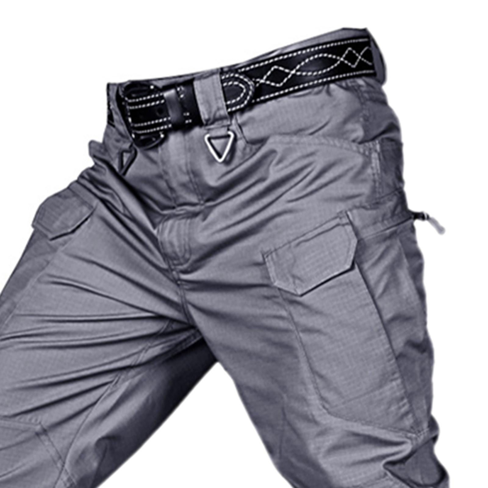 Streetwear Casual Jogger Cargo Pants  Hiking Trousers Outdoor Gray_S