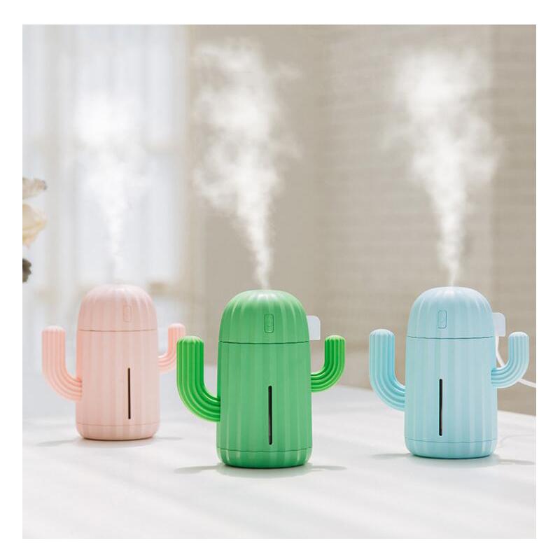 USB Máy Tạo Độ Ẩm Không Khí 340ML Siêu Âm Thanh Máy Khuếch Tán Lọc Không Khí Xương Rồng Đèn LED Máy Phun Sương Tạo Độ Ẩm Tinh Máy Khuếch Tán Tinh Dầu Mini Máy Lọc Không Khí Gia