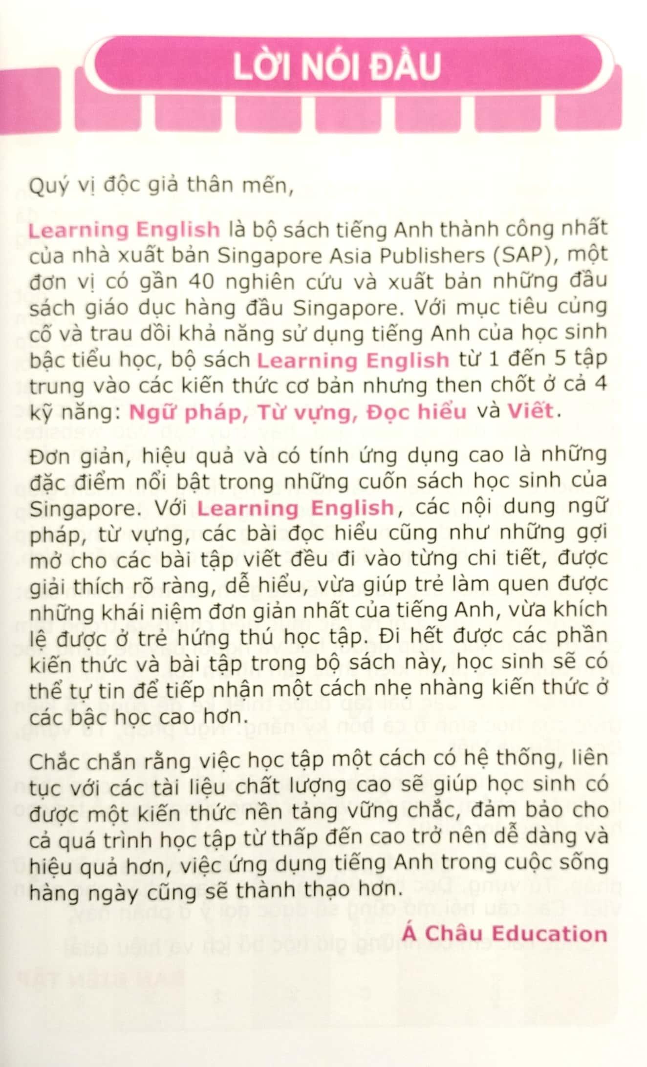 Learning English 4 - Wordbook