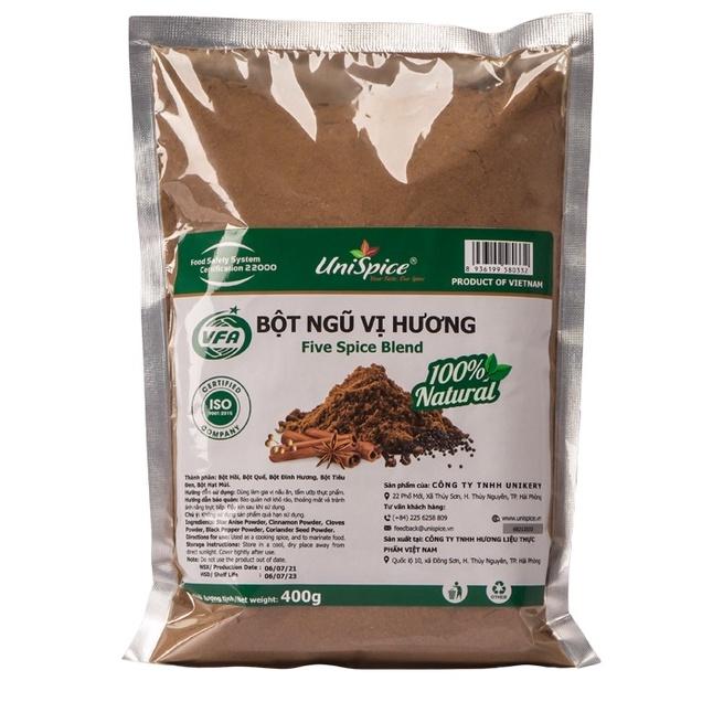 Bột ngũ vị hương Unispice túi 400g- Gia vị tự nhiên/ tẩm ướp thịt nướng, hầm, làm bánh