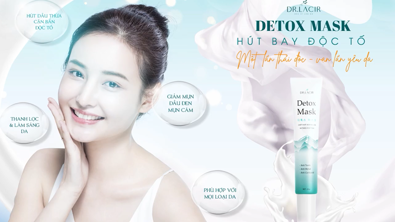 Detox Mask - Mặt Nạ Thải Độc Dr Lacir : Thải độc da, làm sạch sâu, thải độc tố tích tụ trên da (Chính hãng Dr.Lacir)