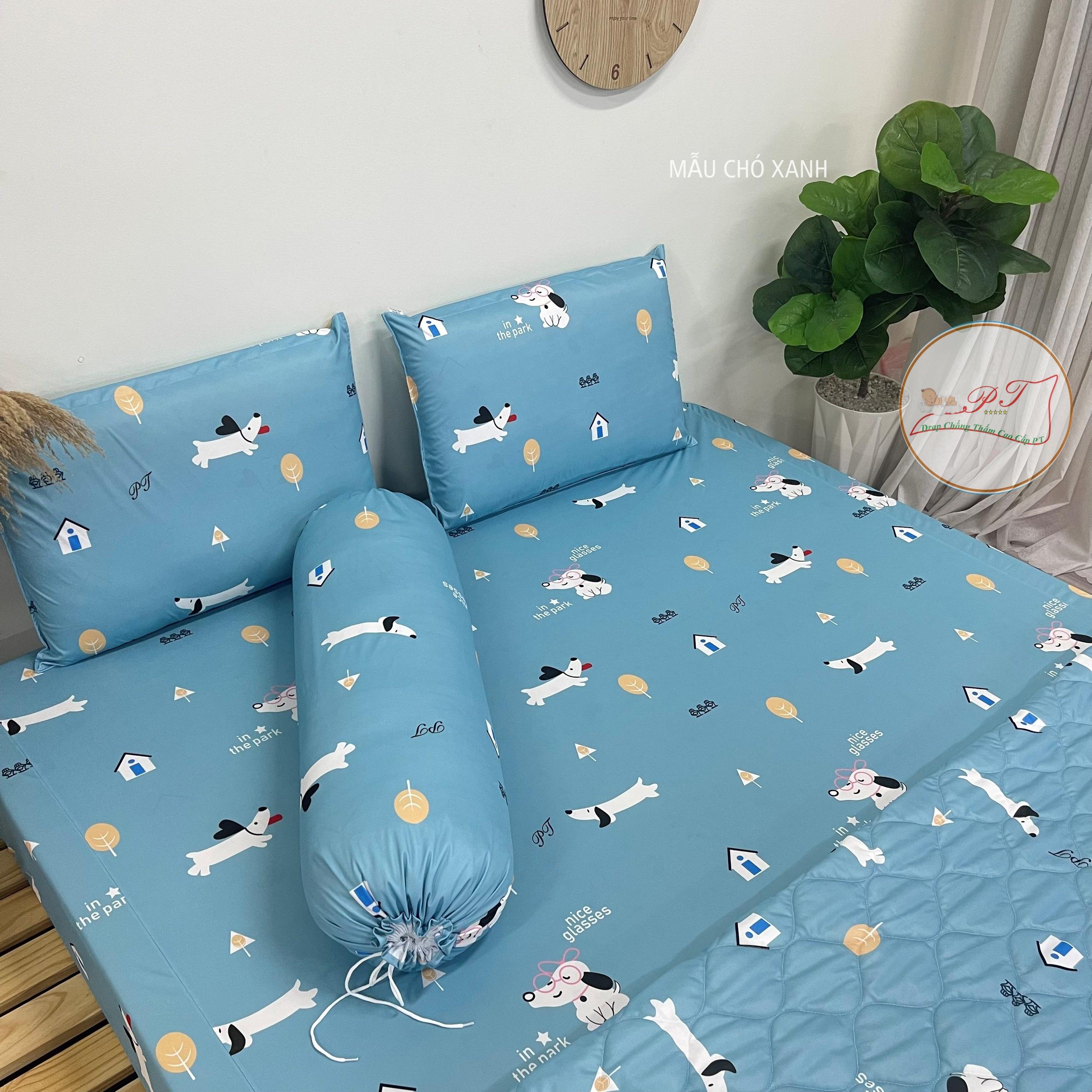 Ga Chống Thấm Cao Cấp PT Mẫu Họa Tiết Chó Xanh